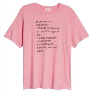 🌈 NWT Nordstrom BP Be Proud Pink Tee in Small